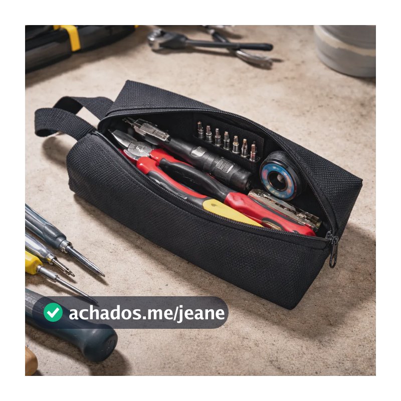 Estojo Organizador Ferramentas Nylon 1200 Grosso 15x30 Cm Preto