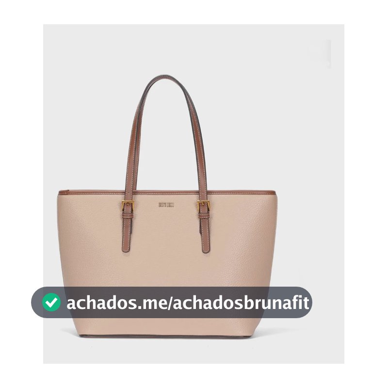 Bolsa Shopper Santa Lolla Bege Alças Marrom Caramelo