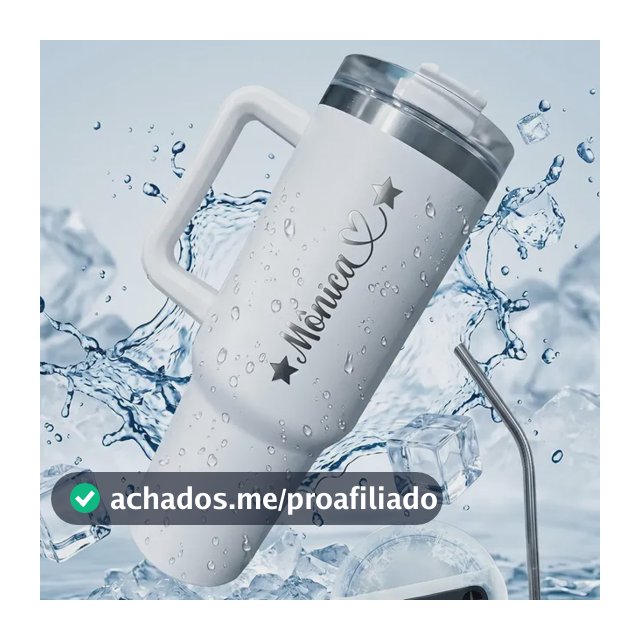 Copo Garrafa Térmico Cerveja C/ Canudo Personalizado 1200ml