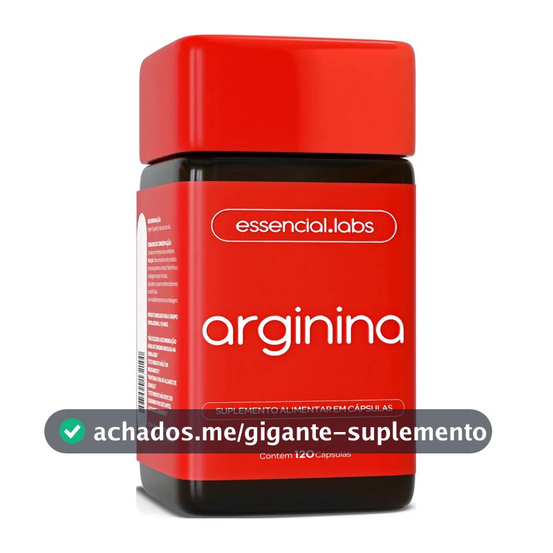 ARGININA 2000mg por Dose 100% Pura - 120 Cápsulas - Fórmula com Máxima Concentração e Pureza