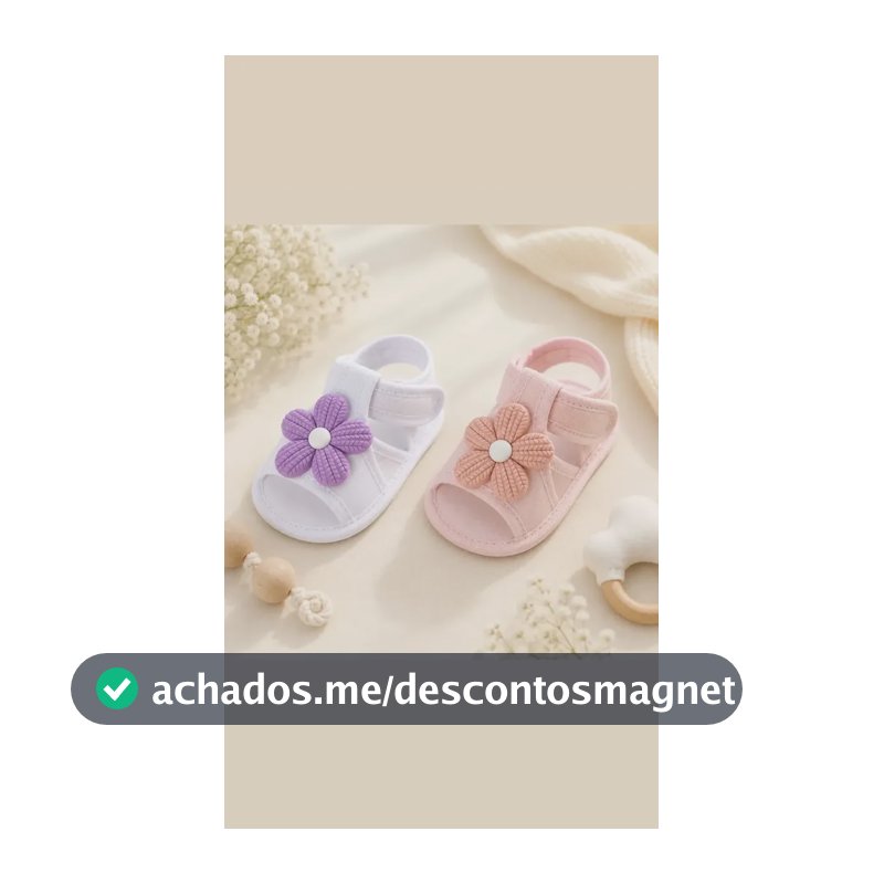 Kit Sandália Infantil Bebê Menina Com Flor Linda Rosa E Lilás 17