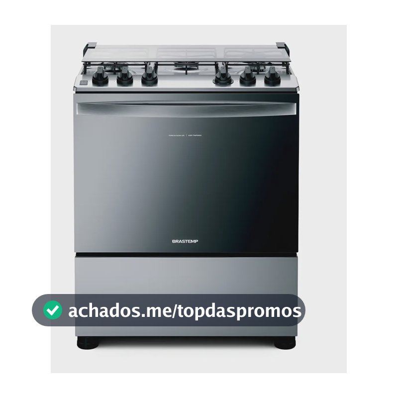 Fogão Brastemp BFS5NCR 5 Bocas Cor Inox Tipo de conexão Gás engarrafado