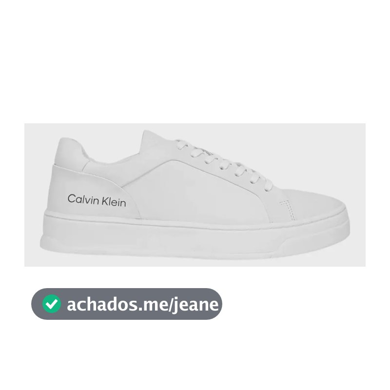 Tênis Calvin Klein Masculino Slip-on Couro Clean Original Branco 40 Br