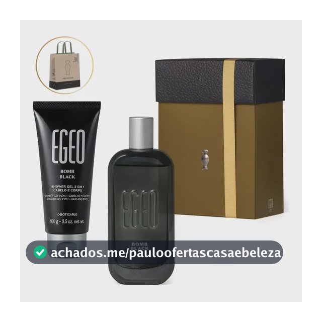 Egeo Bomb Black Kit Presente (2 Itens) O Boticário 90ml
