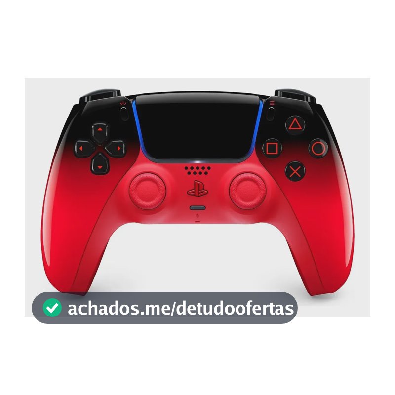 Controle Sem Fio Sony DualSense Hyperpop para PS5, Vermelho Techno Red