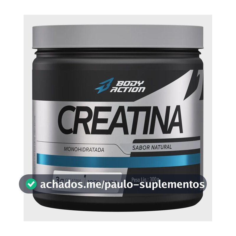 Creatina Monohidratada 300g 100% Pura - Bodyaction