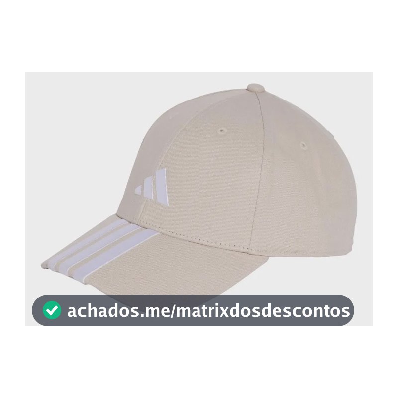 Boné Baseball Três Listras New Logo adidas Bege M