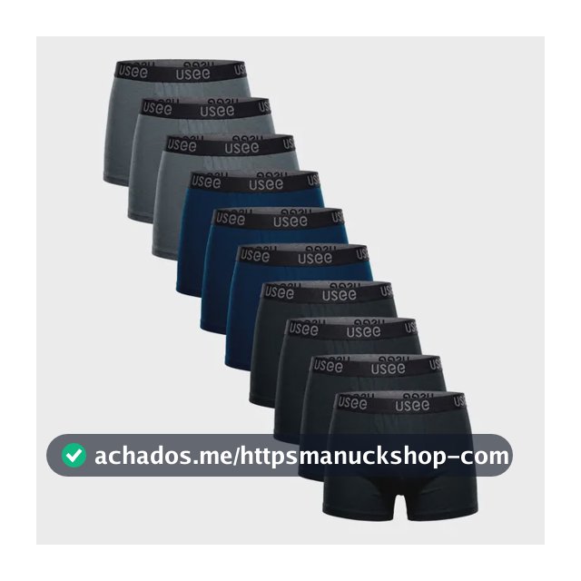 Kit Com 10 Cuecas Boxer Algodão Adulto Usee Brasil