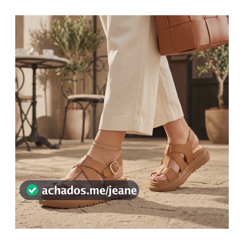 Sandália Modare Papete Feminina Ultraconforto Original Camel 35