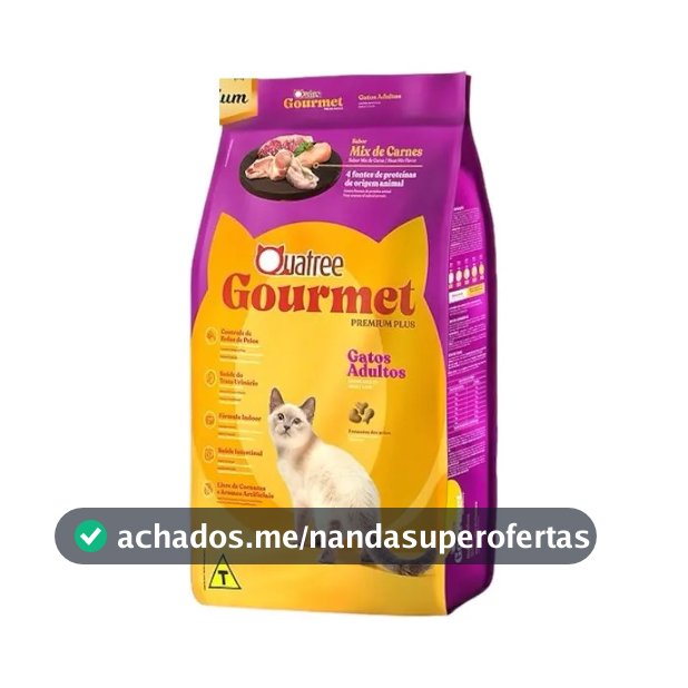Quatree Ração Premium Especial Gourmet Gatos Adultos Mix De Carnes 10kg
