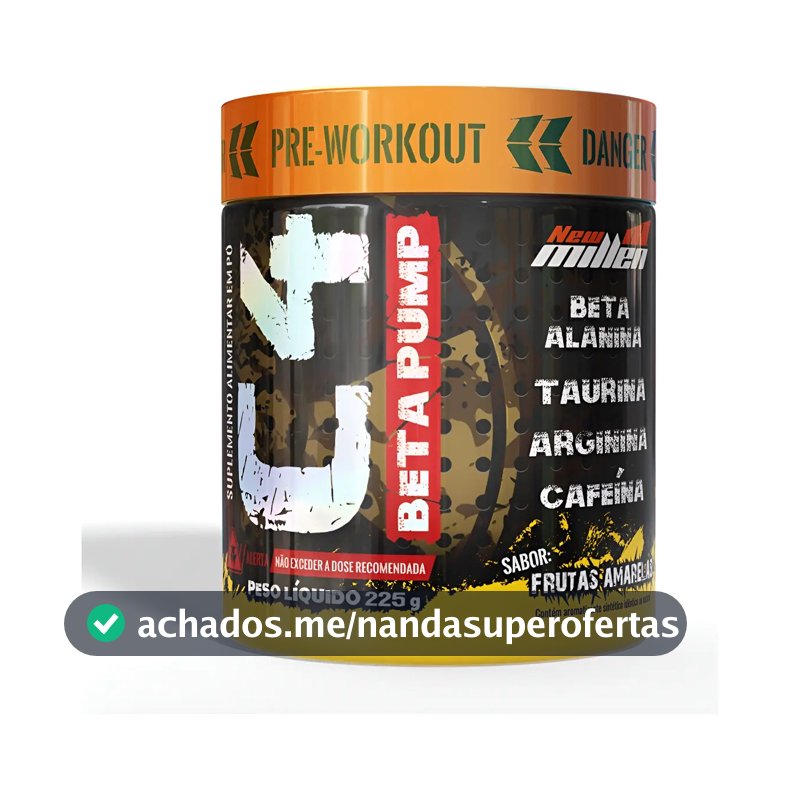 Pré Treino C4 Beta Pump Pote 225g Frutas Amarelas New Millen