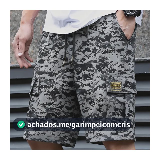 Bermuda Cargo Masculina Multicolored Xxl