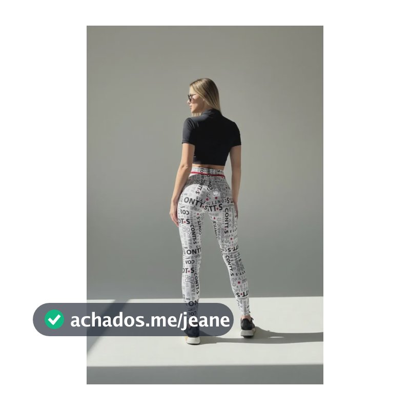 Legging Cintura Alta Comum Contt.s Branca Feminina Fitness Branco Lisa G