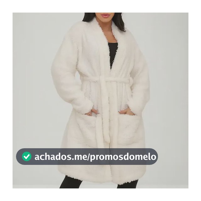 Roupão De Banho Teddy Inverno Pelinho Com Bolso