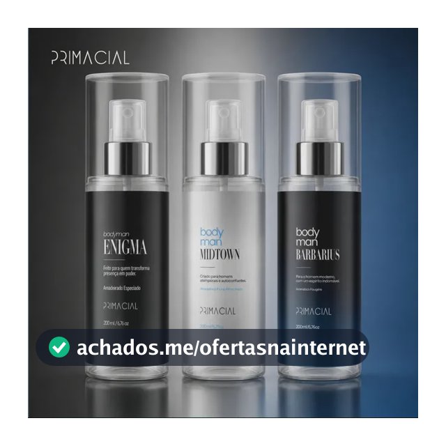 Kit Body Splash Masculino Barbarius + Enigma + Midtown 200ml