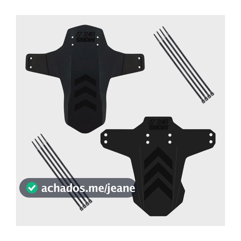 Par De Paralama Bike Mtb Dianteiro E Traseiro Dh Enduro Cor Preto