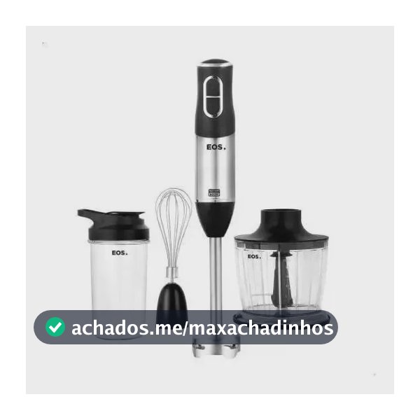 Mixer EOS EMX02 aço inoxidável e preto 60 Hz 600W