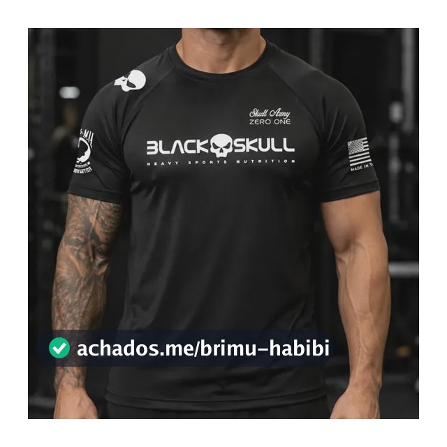 Camiseta Black Skull Dry Fit Soldado Bope Preta Original