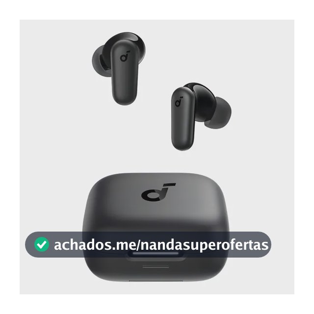 Fone de Ouvido Bluetooth 5.4 soundcore P30i da Anker, Cancelamento de Ruído Adaptativo, Graves Poderosos, 45H de Reprodução, Estojo 2-em-1 com Suporte para Celular, IP54, Fone sem fio TWS, Preto