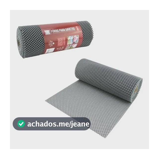 Forro Para Gavetas 460x30cm Antiderrapante Fácil E Prático Cinza