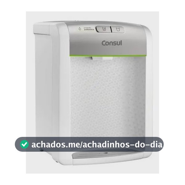 Purificador De Água Consul refrigerado Natural E Gelada com proteção antibactérias Bivolt Consul Branco - CPB34ASVNA