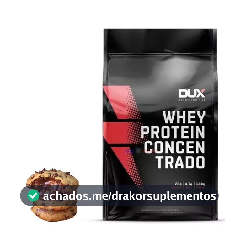 Suplemento Whey Protein Concentrado 1,8kg Dux Nutrition Sabor Cookies & cream