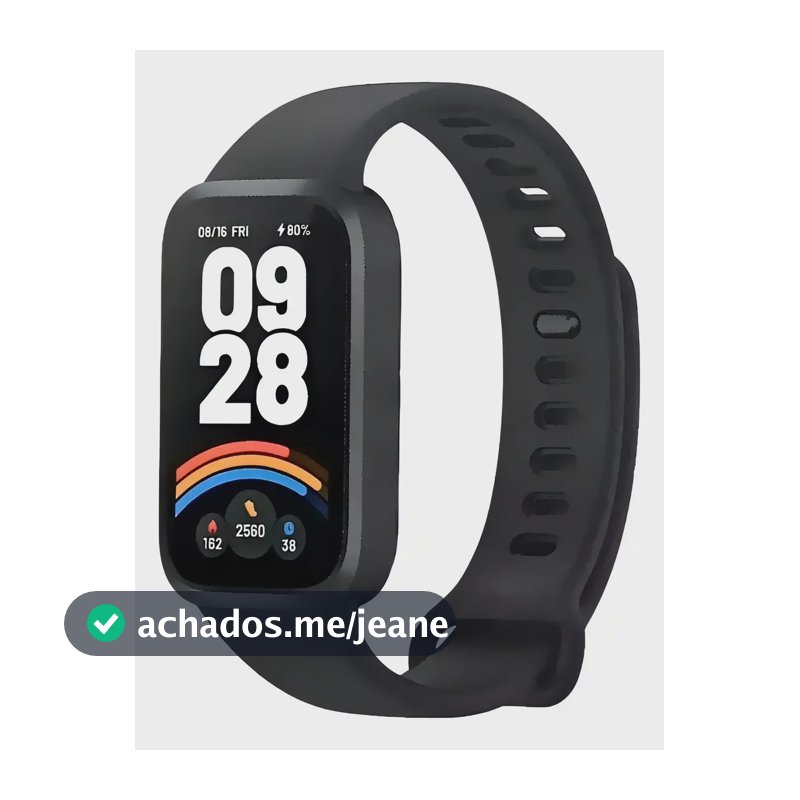 Xiaomi Smart Band Mi Band 9 Active Relógio Preto Lisa