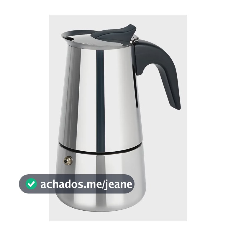 Cafeteira Italiana Expresso Aço Inox Polido 4 Xícaras 200ml Prateado