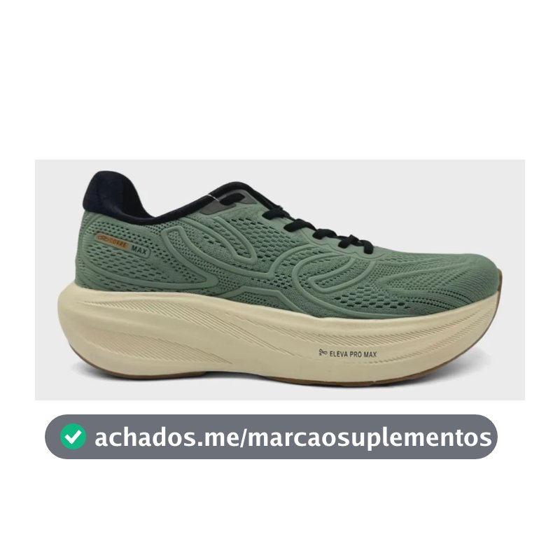 Tênis Olympikus Corre Max Para Corrida Unisex Verde/preto Liso 41 Br