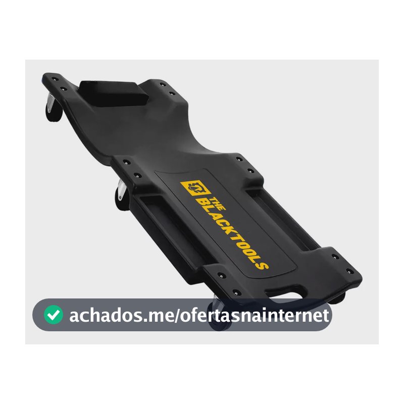 Carrinho Tipo Esteira Para Mecânico Profissional Com Encosto BTE2000 The Black Tools
