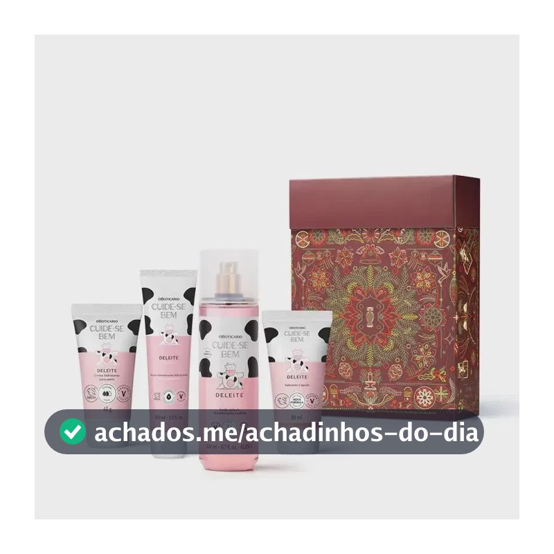 Kit Presente Feminino Cuide-se Bem Deleite (4 Itens)