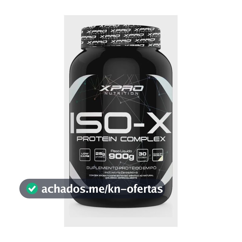 Whey Protein Isolado XPro Nutrition Iso-X Baunilha 900g Alta Pureza
