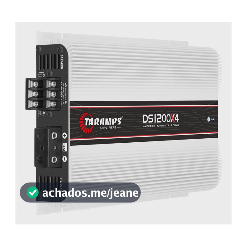 Modulo Taramps Ds 1200x4 2 Ohms Amplificador 1200w Rms 4 Canais Som Automotivo