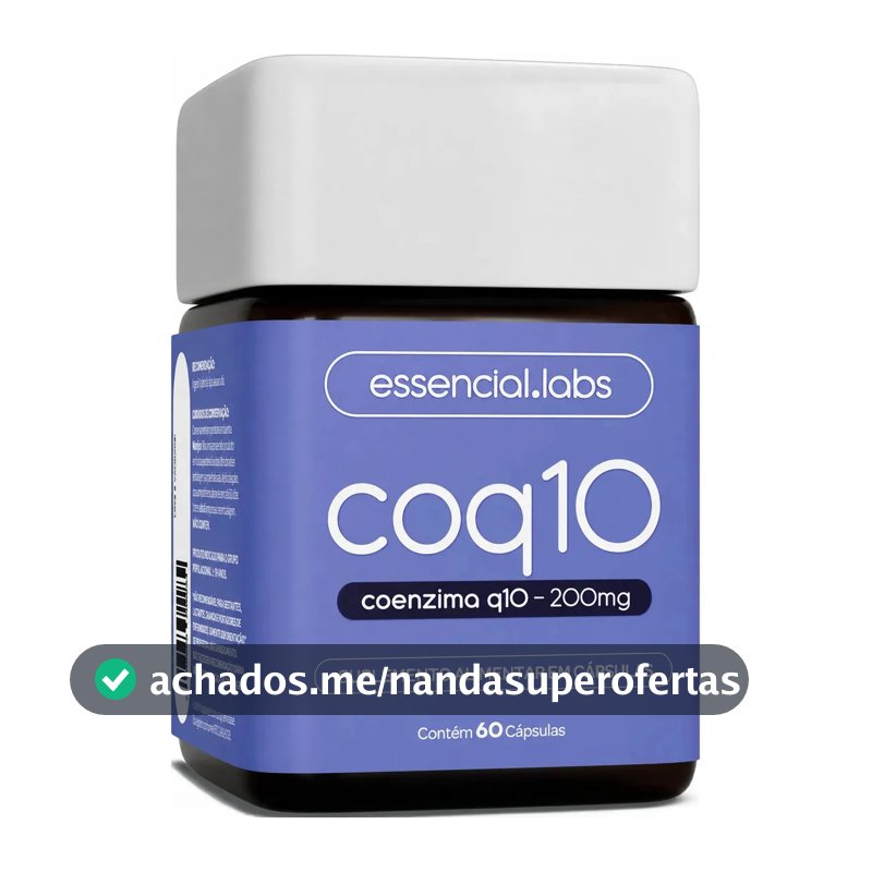 COENZIMA Q10 200mg - Fórmula com Máxima Concentração e Pureza - 60 doses