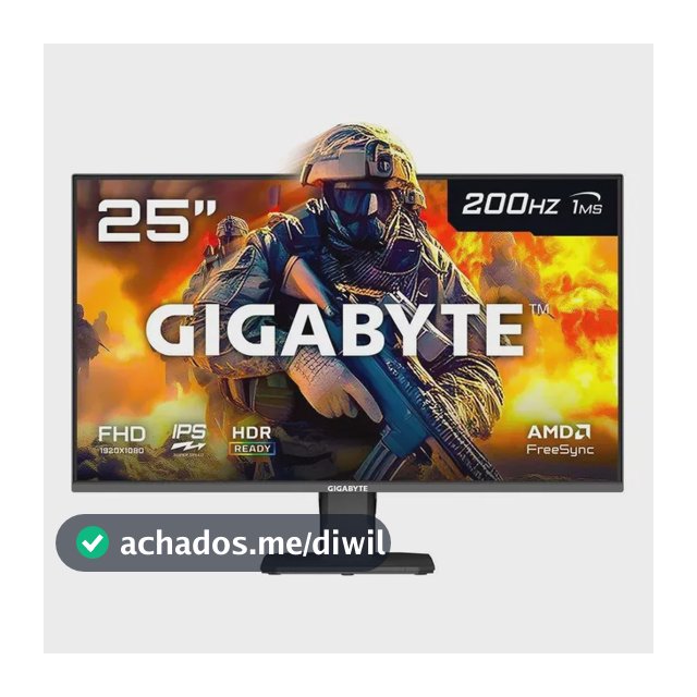 Monitor Gamer Gigabyte 25 Fhd 200hz 1ms Ips Vrr Freesync