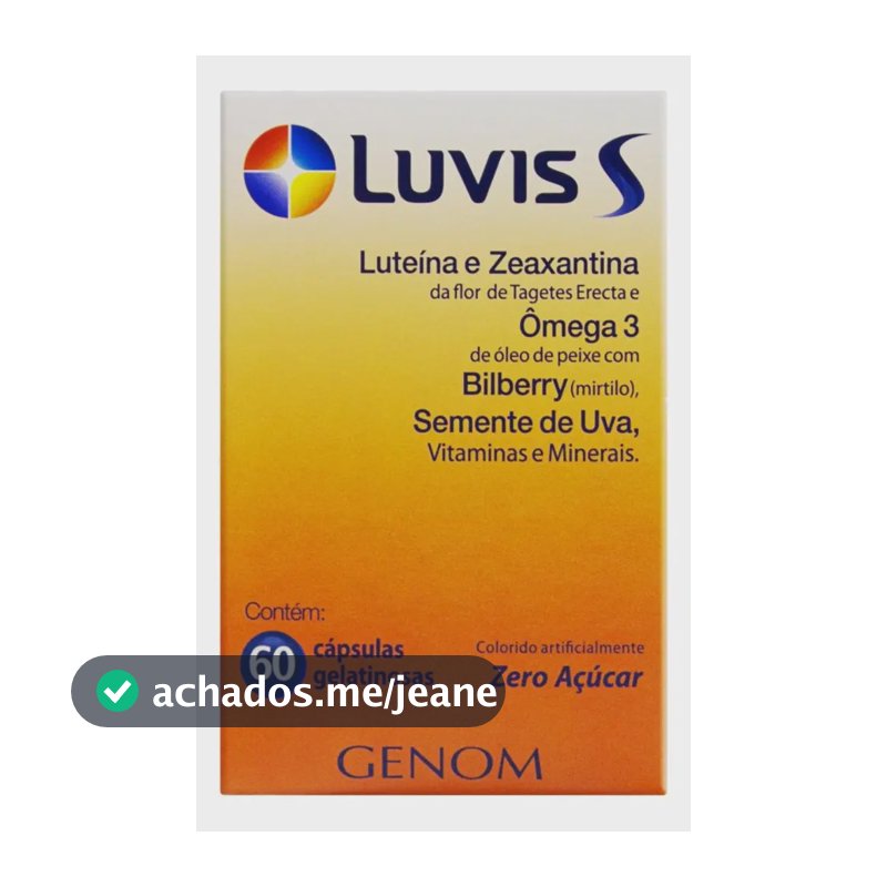 Luvis S Omega 3 Luteína Zeaxantina 60 Cáps