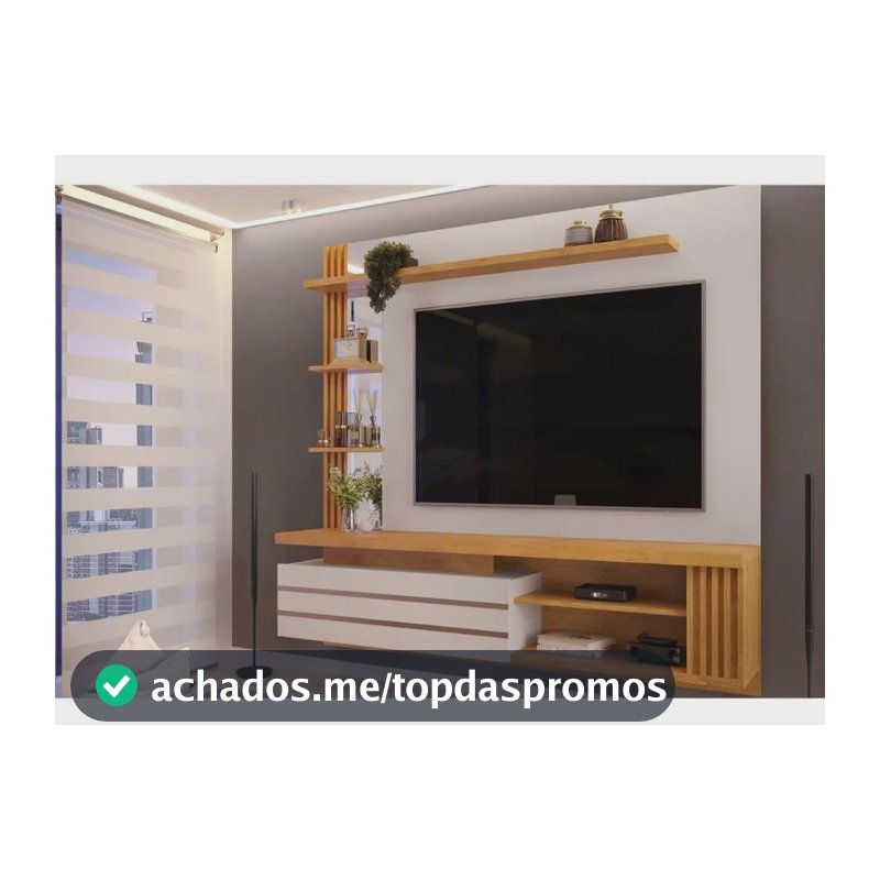 Home P/ Tv Até 55 Pol Marin C/ 1 Porta E Torre Ripada 160x15 Bali/cedro