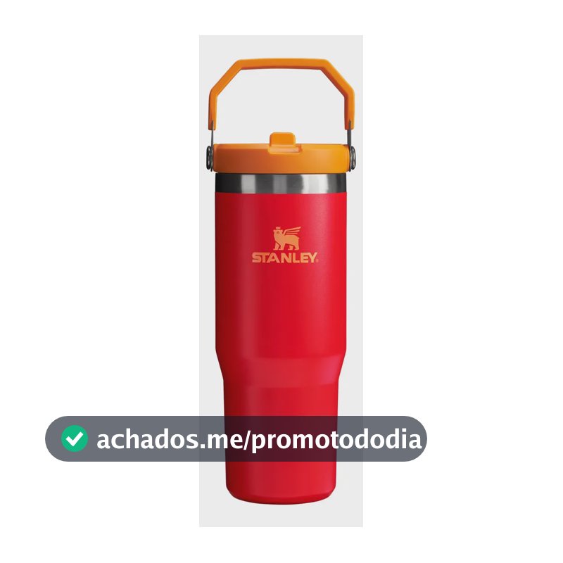 Garrafa Térmica Stanley Tumbler Flip Straw Chili 887ml