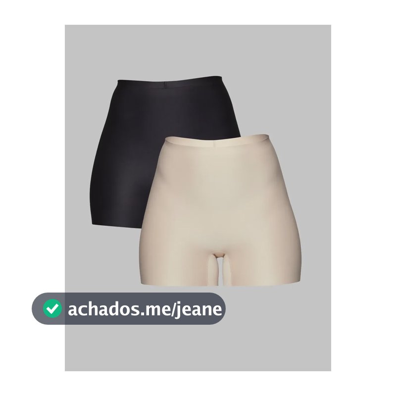 Kit 2 Shorts Femininos Cós Alto Delrio Areia E Preta Lisa M