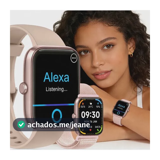 Relógio Inteligente Smartwatch Alexa Chamadas NOVANTE Masculino Feminino Esportivo IP68 Bluetooth Notificações Instantâneas Tela Hd 1.83 300mAh 10Dias Monitor Cardíaco Spo2 Sono Ecg Pagamento Offline
