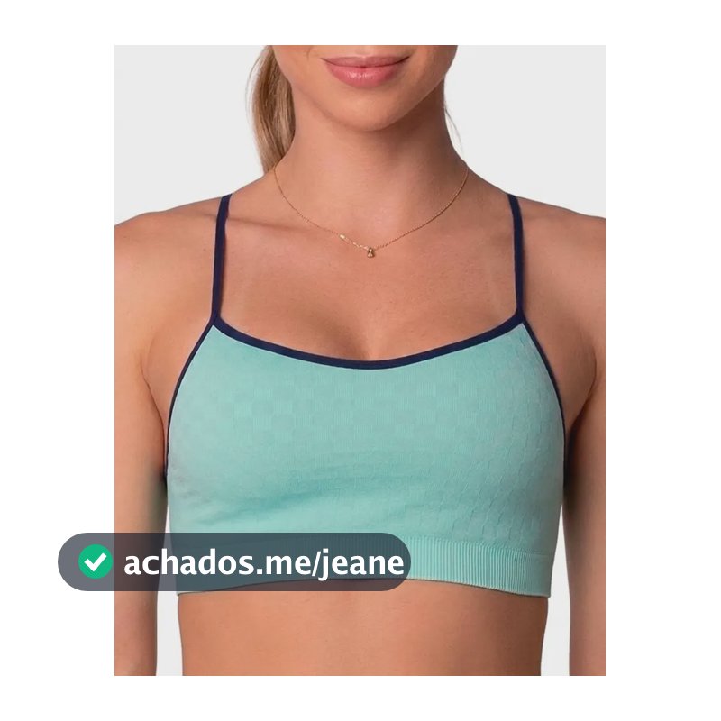 Top Selene Com Bojo Removível Fitness Sem Costura Alça Fina Verde Liso P - 34 A 36