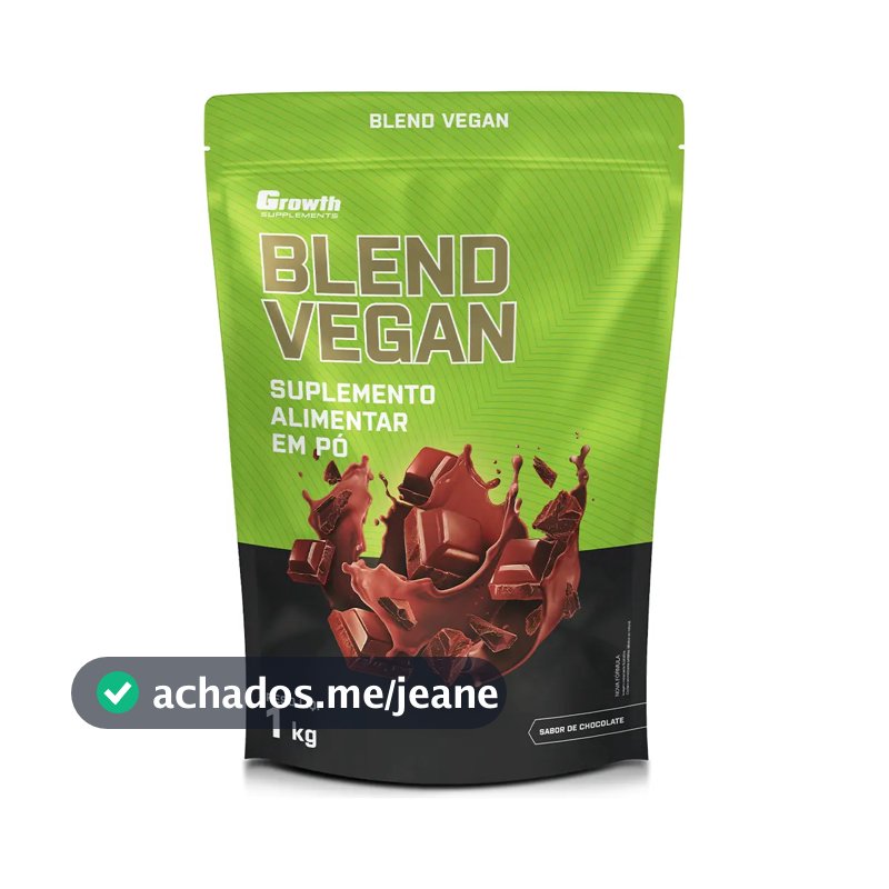 Blend Vegan (Proteína vegana) 1kg Growth Supplements - Sabor Chocolate