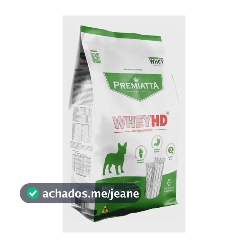 Ração Premiatta Whey Hd 31 P/ Cão Adul Raça Pq Sabor Mix 6kg