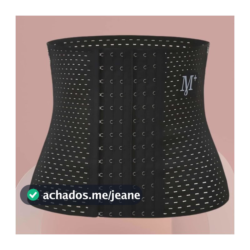 Cinta Feminina Furadinha Afina Cintura Seca Barriga Elastica Preto G