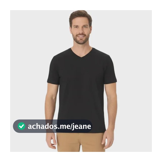 Camiseta Básica Masculina Gola V Malwee Original Algodão