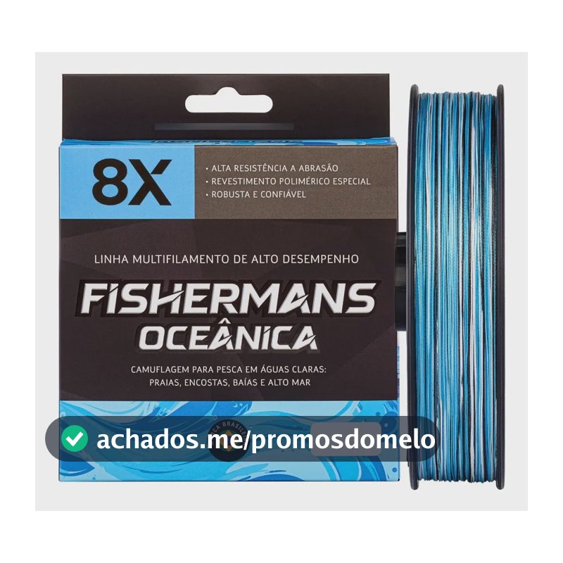 Linha De Pesca Fishermans Multifilamento 8x 150m Cor Oceânica - 0.12mm 10 Libras
