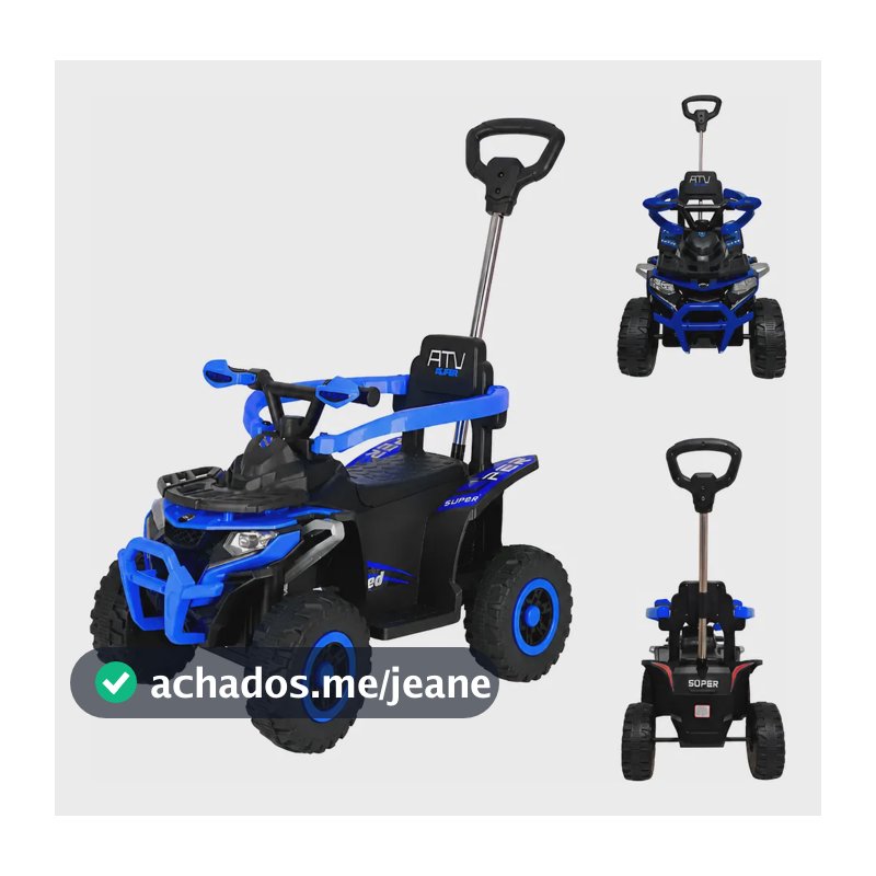 Carrinho Quadriciclo Infantil C/luzes Ride On Azul Maxi Toys Azul