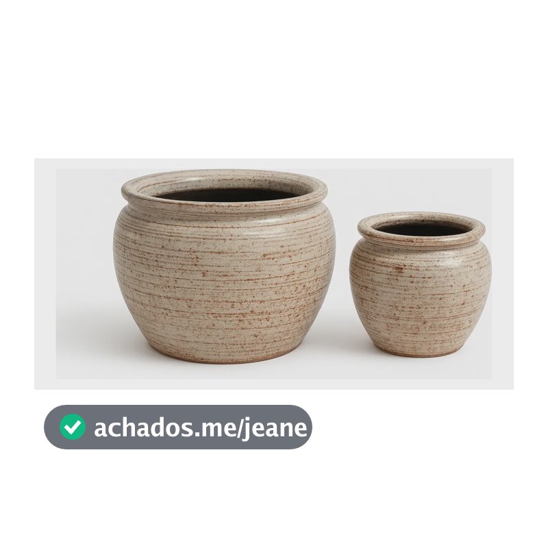 Kit 2 Vaso D Argila Orgânica Artesanal Pintados À Mão Verniz Todo Pintado Pintado À Mão