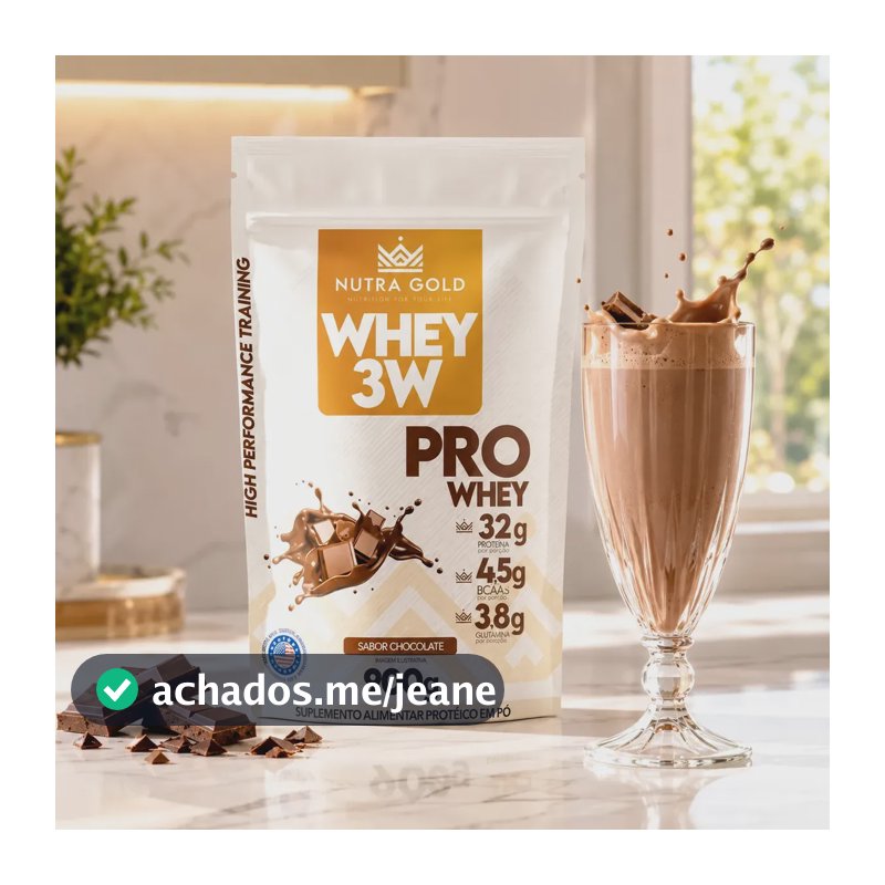 Proteína NutraGold Whey em pó sabor Chocolate x 900g