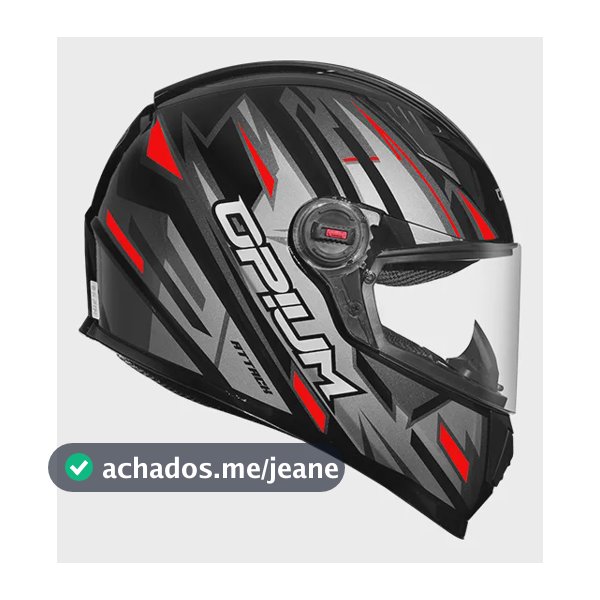 Capacete Para Moto Urbano Ebf Opium Attack Preto/vermelho Fosco 59/60